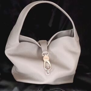 Dooney & Bourke Gray Leather Hobo Bag